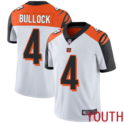 Cincinnati Bengals Limited White Youth Randy Bullock Road Jersey NFL Footballl #4 Vapor Untouchable